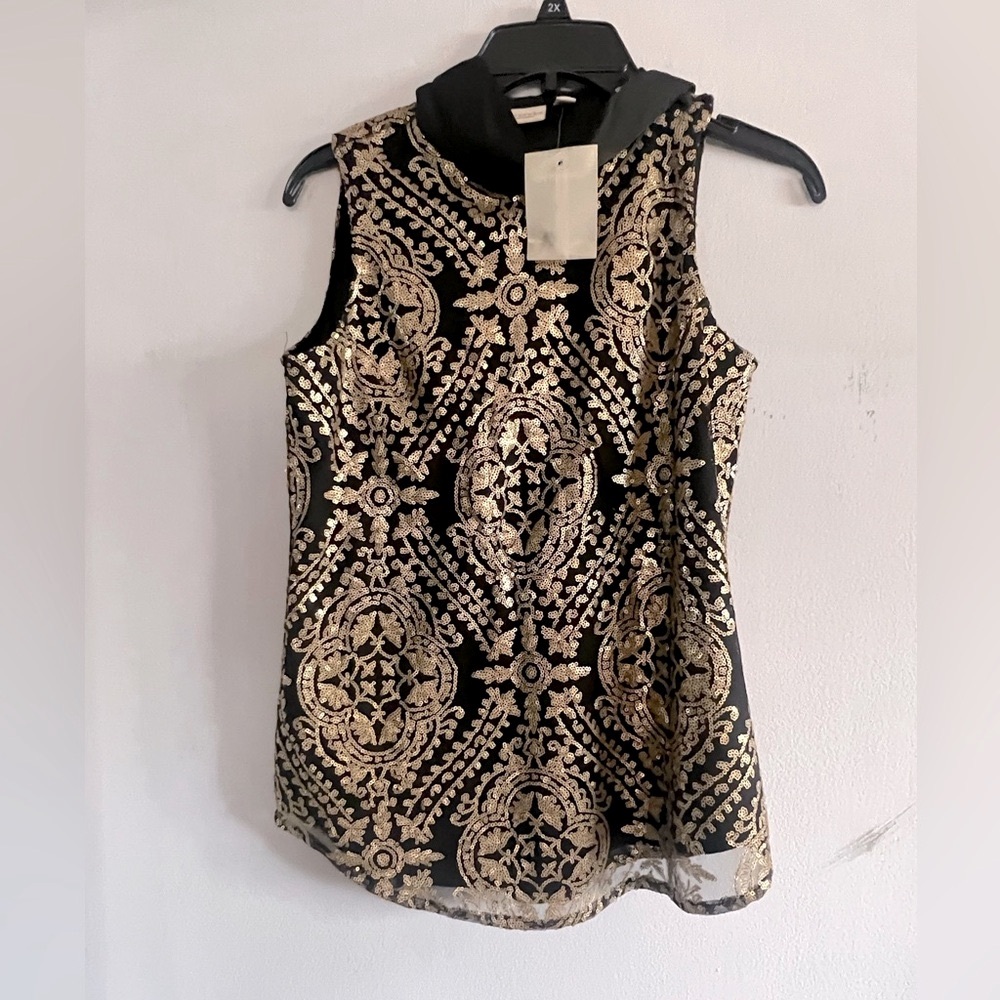 NWT Eva Mendez Sequin Top